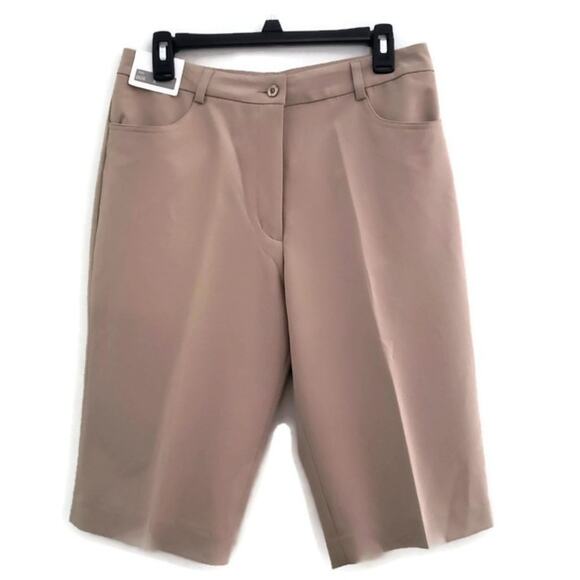 Monterey Club Pants - Monterey Club Women's Tan Tailored Bermuda Shorts Size 8
